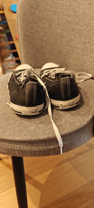 Converse EU43.5 - черен, кожа, нисък профил