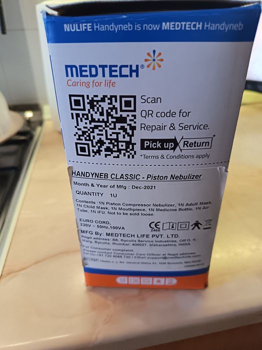 Nebulizator cu piston - Handyneb Classic
Producator: Medtech Life