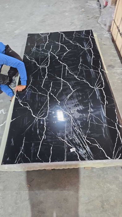 ПРОМО! ПВЦ панел стенен , мраморен PVC - №5 - NERO - 122/244 cm - 3mm