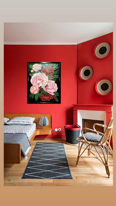 Картина "Пионы" для интеьера