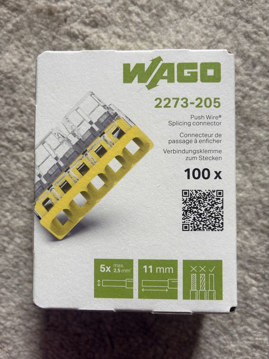 Wago клеми. Кутия 20 €
