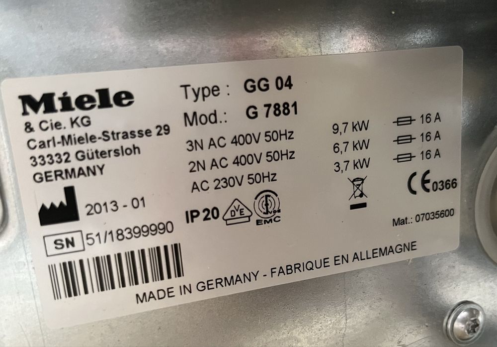 Miele termofezinfector cabinet clinica stomatologic dental