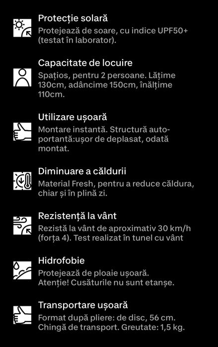 Adapost (cort) camping 2 seconds fresh 2 persoane