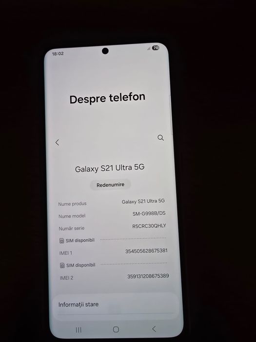 Vând Samsung Galaxy S21 Ultra