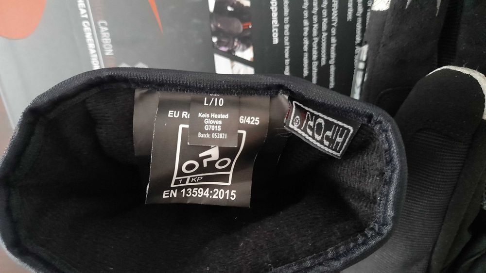 Mănuși încălzite Keis, model G701 Bonded Textile