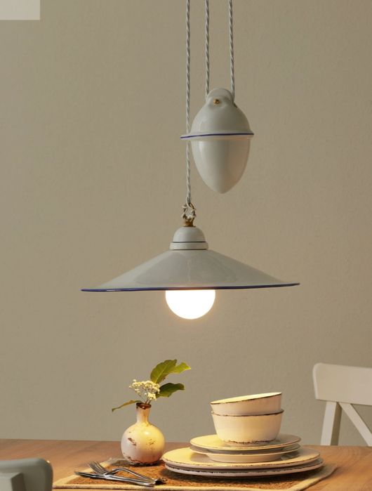 Lampa din ceramica cu contragreutate