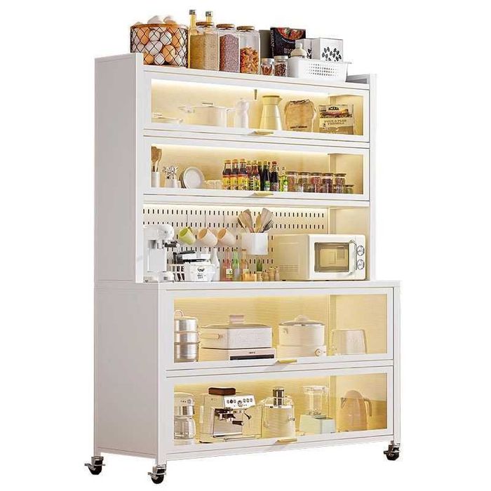 Кухонный сервант с верхней откидной дверцей/Шкаф для посуды