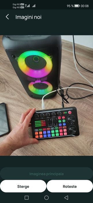Placa de sunet Mixer Cu efecte de sunet si Bluetooth 5.0, Tiktok Karaoke sau Podcast
