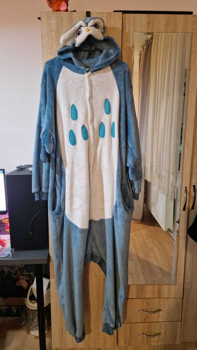 Pijama/Kigurumi de Bufniță Albastră - Mărime Adult