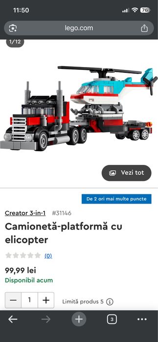lego seturi barca de salvare si camioneta cu elicopter