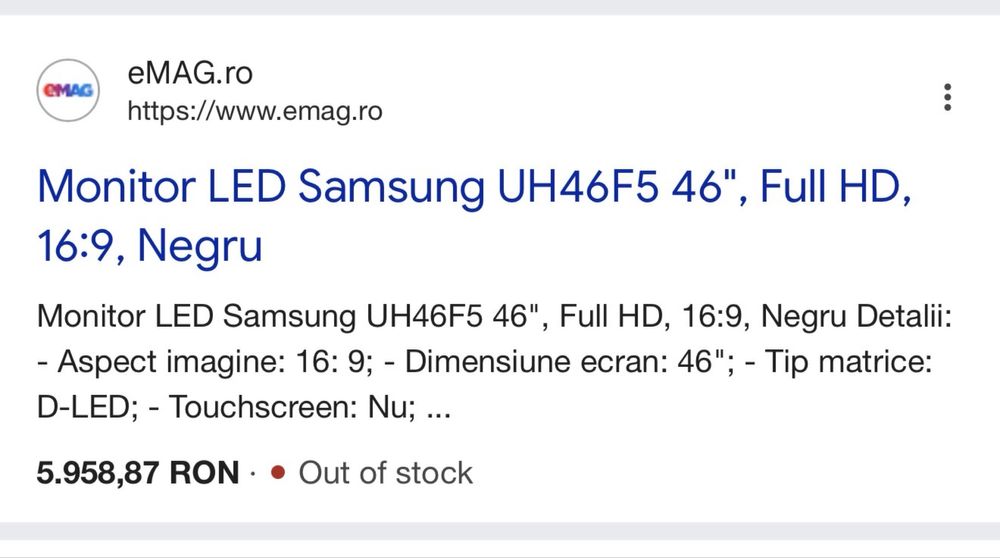 Vand 9x ecrane Samsung  panou publicitar