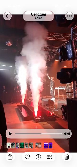 Шоу конфетти пушкой, дым пушки