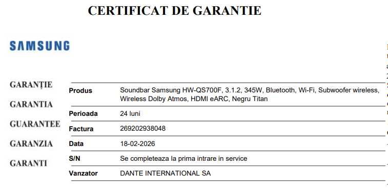 Soundbar Samsung HW-QS700F