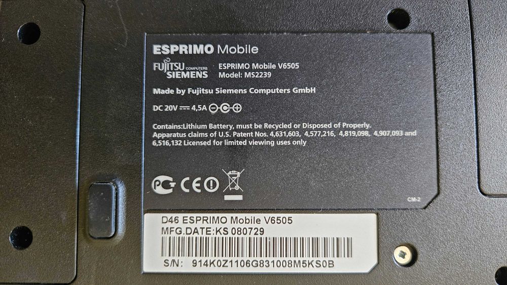 лаптоп Fujitsu Siemens V6505