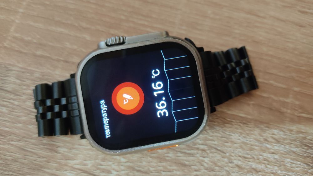 IWatch Люкс серого цвета, ремешок чёрный