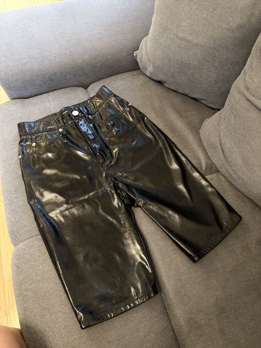 Тениска Saint Lurent/ Потник Balmain / Латексов панталон We11done