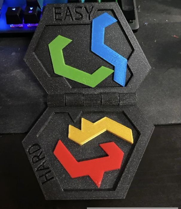 3D Пъзел с 2 нива на трудност: Easy-Hard