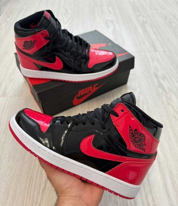 Nike Air force 1 Patent Bred 36-44 Fete/Baieti (cu verificare colet)