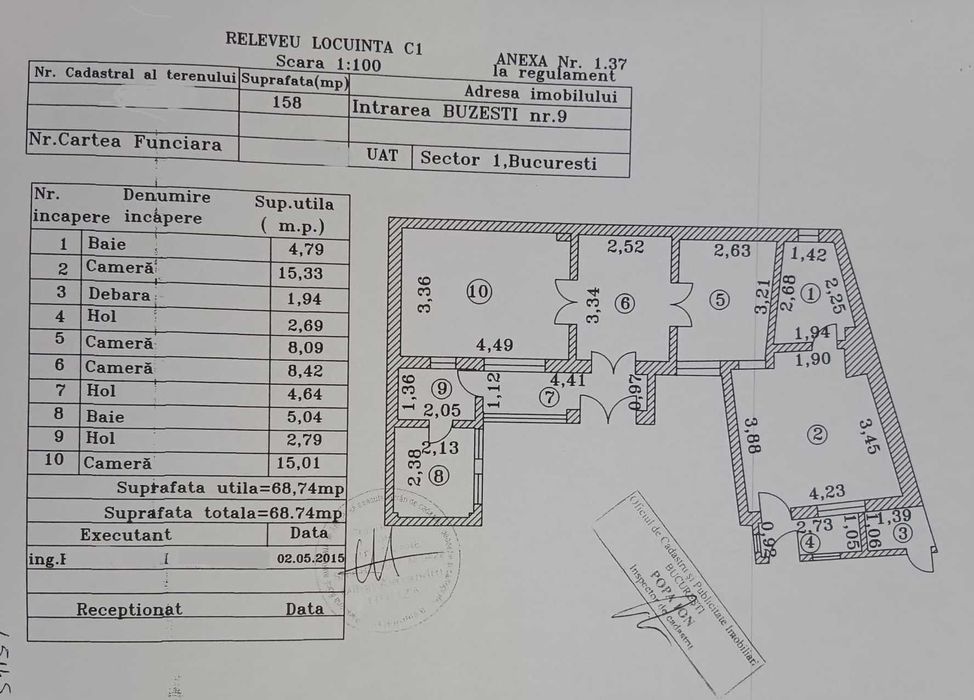 Teren 223 mp Piata Victoriei - Buzesti