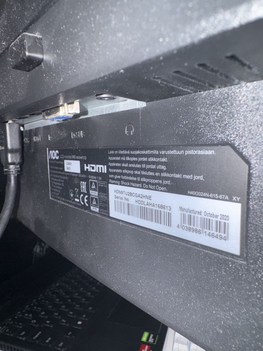 AOC C24G1 24” 144 Hz curbat – defect, functionabil