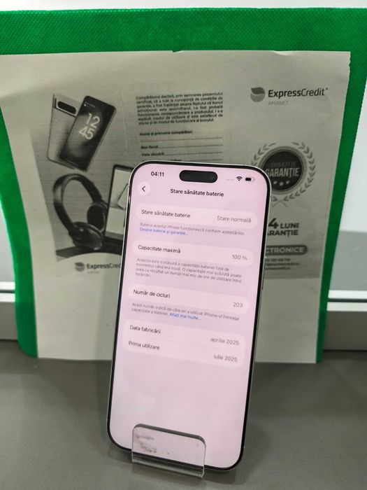 Apple Iphone 16 Pro Max 256GB (Ag44 B7365) - Garantie 2 ani!