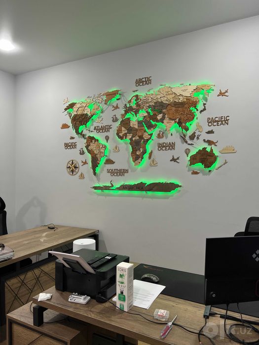 3d karta, 3д карта мира, dekor, декор