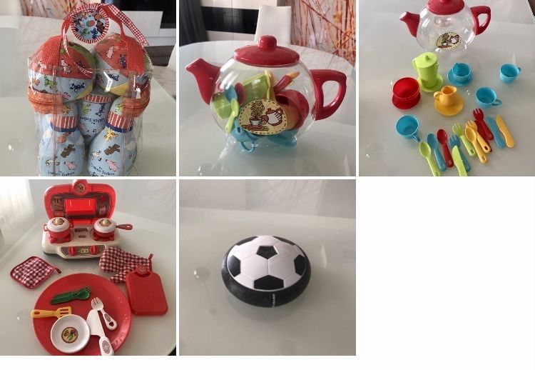 Играчки меки кегли, чайник, кухня, ховърбол