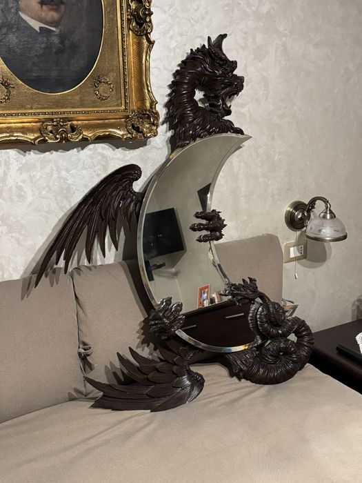 Oglinda Lemn Trandafir