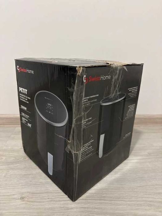 Friteuză cu aer SwissHome 1200W capacitate 2,5 l - nouă