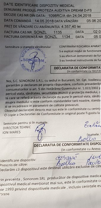 Aparat auditiv Widex (4300 lei nou)