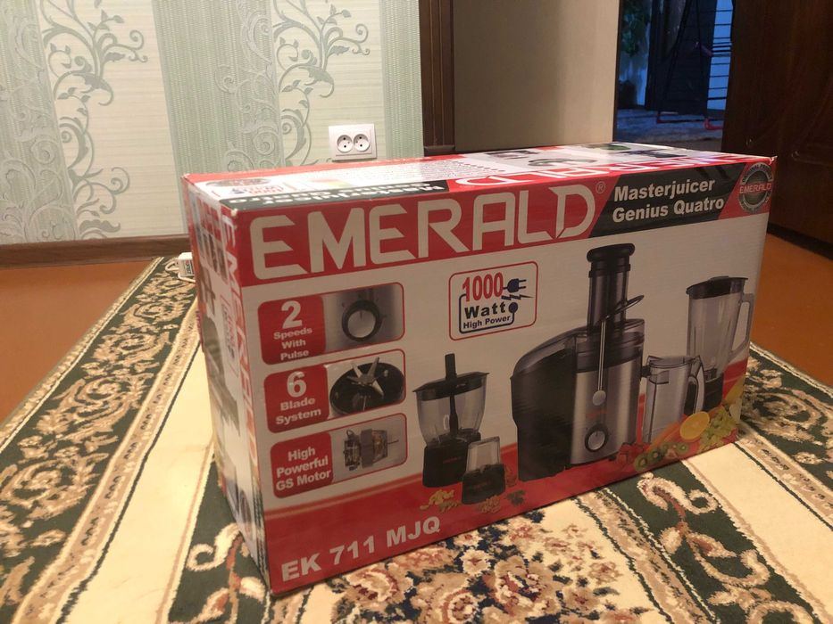 Sotiladi! 4 В 1 БЛЕНДЕР & СОКОВЫЖИМАЛКА Мощный Комбайн Emerald