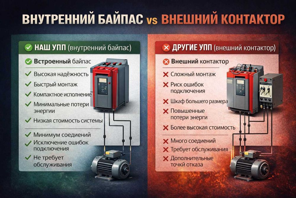 устройство плавного пуска SOFTSTARTER заводской байпас
