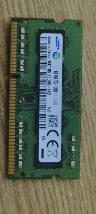 Placi de ram laptop  total 8gb ram ddr3 1600mhz