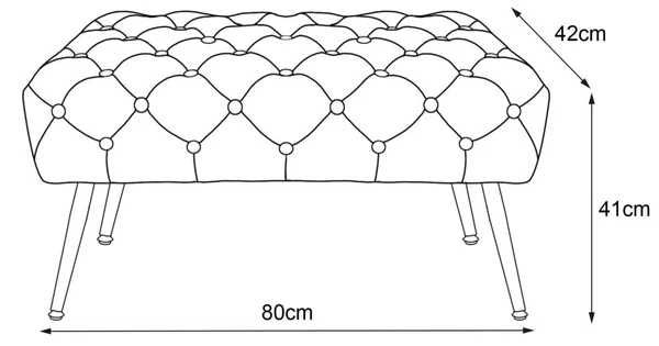 Banca tapitata din catifea, Akord Madrid, bej