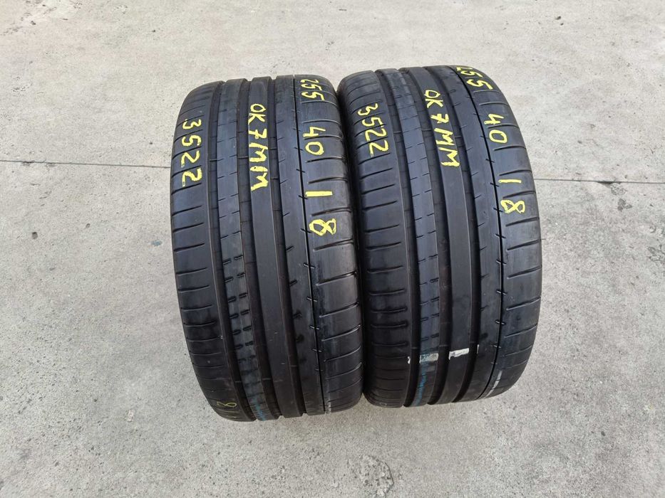 Doua anvelope vara 255 40 18 michelin pilot super sport profil de 7 mm