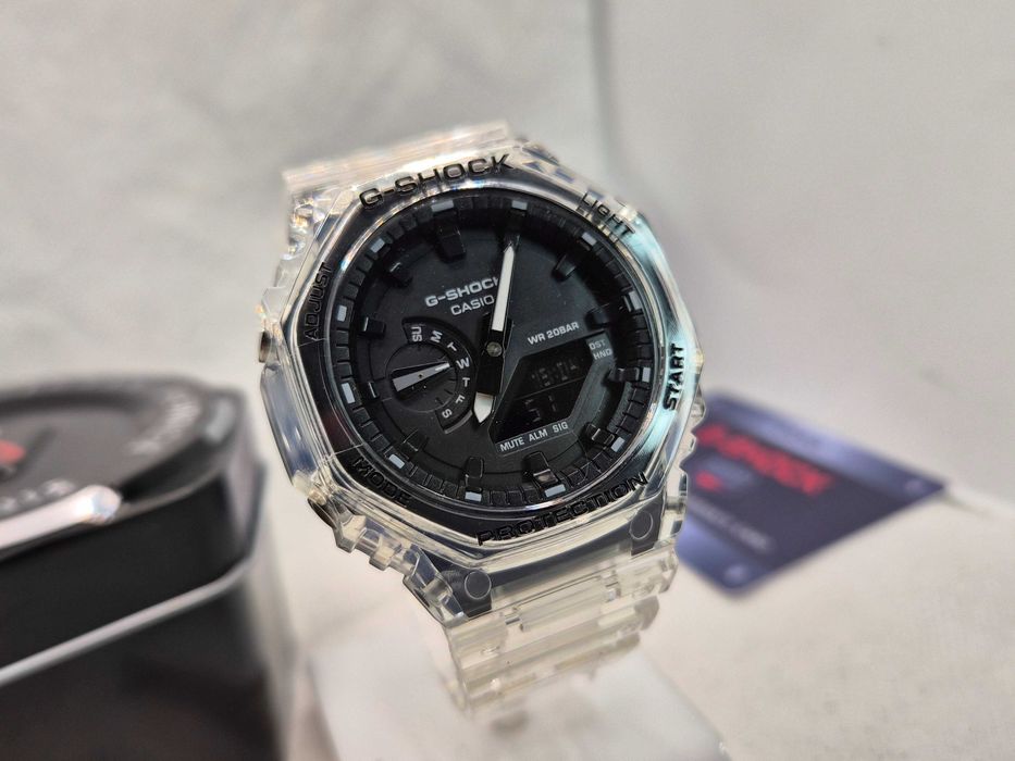 Ceas Sport  Casio g shock JELLYFISH ga2100 Transparent Black ,Nou, Garantie 2 ani
