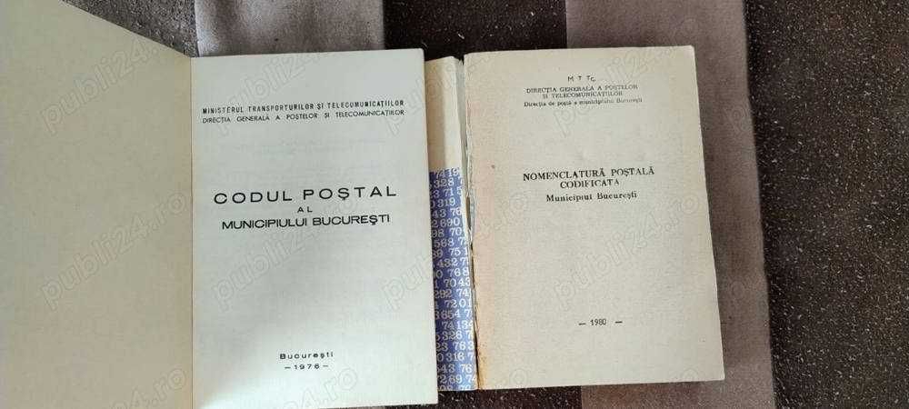 Codul poștal ('76) și Nomenclatura poștală codificată ('80)- Mun. Buc.