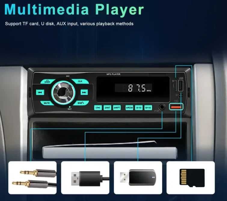 Радио mp3 плейър, R2214 WITH USB + Bluetooth,2 USB,AUX,FM/AM/CardSD