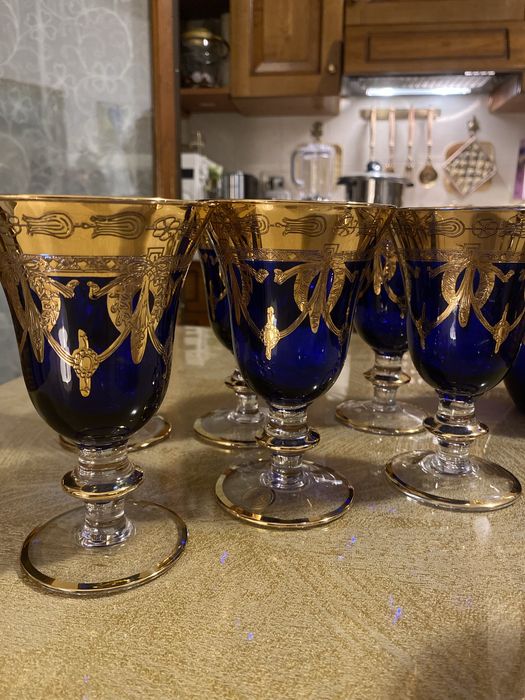 Set pahare in murano +sticla