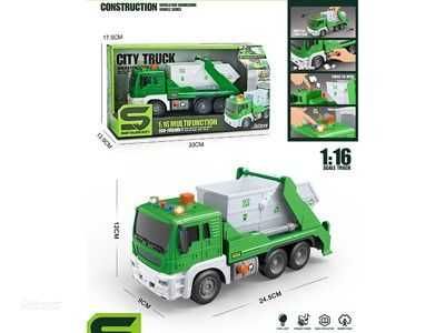 Камион за боклук със звуци и светлини с контейнер за отпадъци