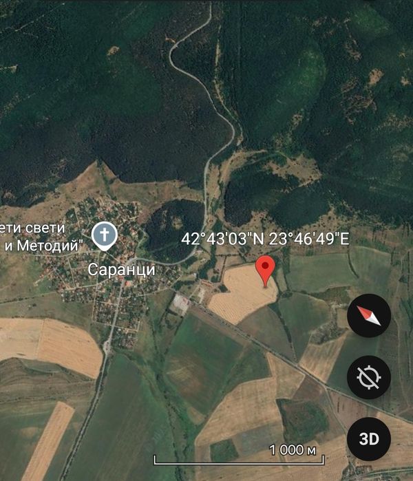 Продава се Земеделски имот в с. Саранци, Област София-област -  кв.м за 1718 €/дка - Снимка #2