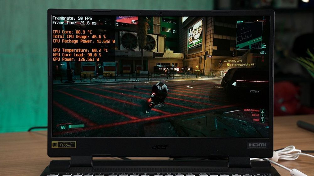 Геймърски лаптоп RTX 3070, Ryzen 7 6800H, 32GB DDR5