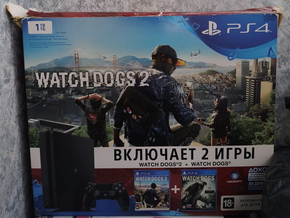 PlayStation 4 Slim 1TB + 2 геймпада + PS Plus Extra