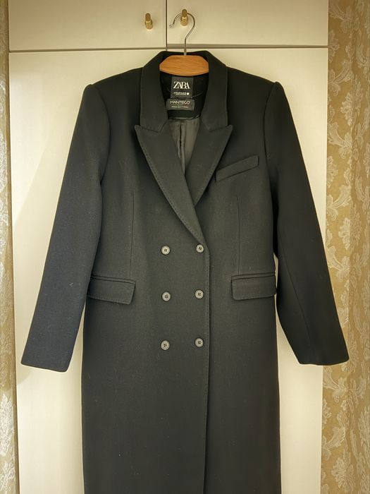 Пальто Zara размер 48 черное