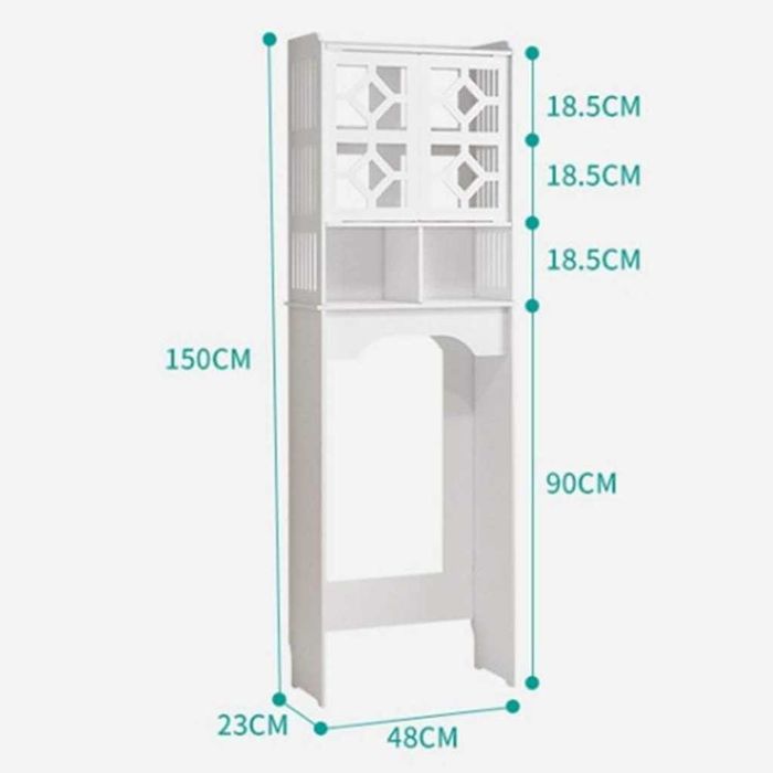 Стилен шкаф за баня над тоалетна