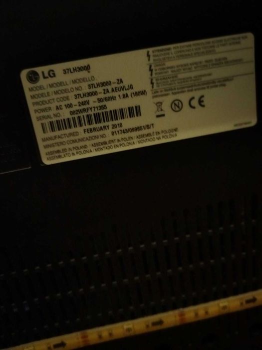 LG, Телевизора е в добро състояние