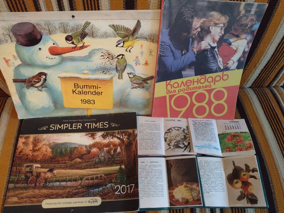 Коллекция календариков, настенных и настольных календарей,СССР