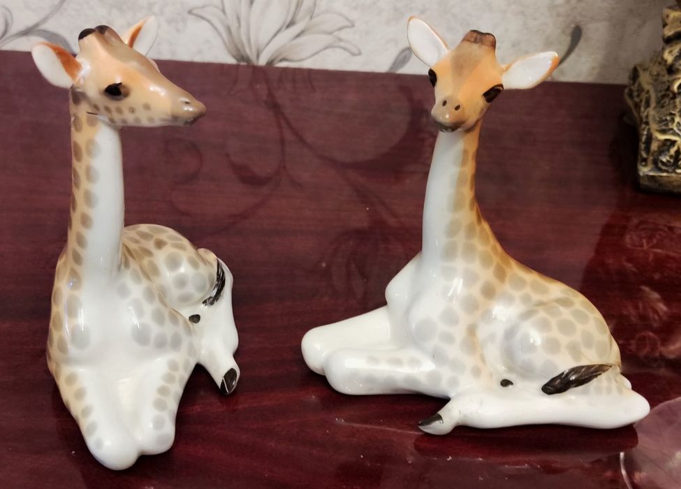 Фарфоровые жирафы ЛФЗ (СССР)