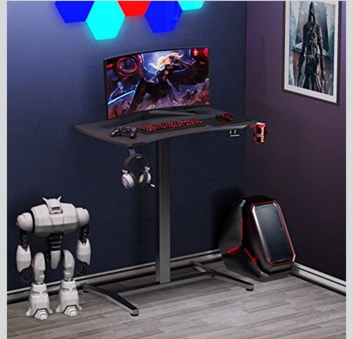 Геймърско бюро с плавно механично регулиране на височината ,100х60 см