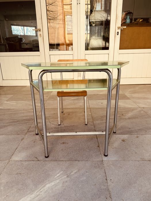 Винтидж ученически чин със стол – Италия, 60–70-те години